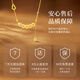 Zhen Shang Silver Chinese Gold Lucky Five Emperors Money S925 Silver Necklace Women's Light Luxury Niche High-level Sense Birthday Gift for Girlfriend