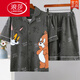 
LangSha pajamas men's summer short-sleeved thin style plus fat plus size cartoon teenager men's home clothes two-piece suit summer short-sleeved 6624 men's set [with pants] M standard (high 165100 Jin [Jin equals 0.5 kg])