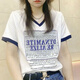 Yilizi [1835 people collect] Quality V-neck Short-sleeved T-shirt 2025 new summer casual Korean style fashion ins loose high-end concave and convex print 834-pink M Recommended 75-90Jin [Jin equals 0.5 kg]