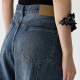 Jnby [mismo modelo en el centro comercial de compras] 25 pantalones de trabajo sueltos de jeans de primavera 5p2e12040 993/denim oscuro azul s