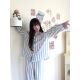 
Opeodly striped hellokitty pajamas for women in spring and autumn new long-sleeved Japanese cartoon cute girl's home clothes can be worn outside 9207-Pink striped Katie [Set] S [Suggested weight 80-95]