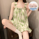Summer cloud cotton with breast pad suspender pajamas sweet and can be worn outside home clothes JDX-9721# 170 M