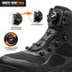 Europäische und amerikanische Schild importierten Button Labour Protection Stiefel, Anti-Smashing- und Punktionenkevrates, Stahlkopfarbeitsschutz Schuhe, Anti-Slip-Arbeitsstiefel, 9195 Black 37