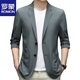 Lomon summer thin sun protection suit men's top ice silk spring and summer casual suit single western jacket single piece ultra-thin men's clothing dark gray [ultra-thin sun protection suit] 180A