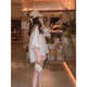 MuYIMING (MUYIMING) satin shirt for women in summer 2025 new Korean style thin sunscreen shirt gentle shorts suit for women 9755 pink shorts [single piece] 2XL [suggested 141-160Jin [Jin equals 0.5 kg]]