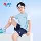 XTEP (XTEP) Ropa para niños para niños y niñas de moda cómoda y versátil de manga corta Sky Blue 120
