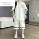 FR.YH.ZH凌越男装店2025夏季休闲运动套装男士百搭两件套 SI23黑色(YYW6195)ER5SI M(90-110斤)