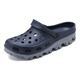Pecker Chaussures de trous de taille extra taille masculine Sac d'orteil masculin antidérapant Ajout de 47 plus grandes pantoufles 48 Sandales 50 Sandales 51 S9859 Modèle de mise à niveau bleu foncé 39