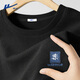 Krieger kurzärmeligte T-Shirt Herren Sommer National Trend Lose Casual Base Shirt Herren Waffel Sport T-Shirt Hellgrau XL