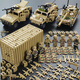 LEGO compatible building blocks military tank special forces minifigure soldiers warrior armored vehicle assembled children warrior special forces + VT-4 tank + Hummer + collection