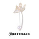 Lierui Yinghe S925 silver brooch, high-end women's delicate and luxurious temperament corsage, niche design, white gold