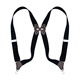 Clcey British Retro Holster Strap Clip Gentleman pantalones Start Cinturón Side Clip Clip de Hombres Starts Back Strap Black