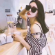 [Hot sunglasses] Large frame sunglasses outdoor men and women sun protection sun protection bike driving trend stars same style sunglasses [a pair of clothes]