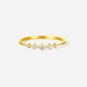 Saturday Fortune 5G pure gold diamond ring for women, simple, bright gold and diamond ring for girlfriend, size T 10 - 1.27g