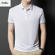 金利来中年新款男透气士t恤2025夏季休闲POLO衫短袖纯色爸爸装休闲 KL-13565白色 M 48/170