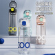 Copa de plástico Shangtai Shophoi 680 ml de doble bebida emergente Copa de agua de paja Tritan Copa de viaje ST-4787 Azul
