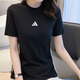 
Adidas suit women's 25 summer new fashion round neck short-sleeved T-shirt breathable running sports pants straight pants two-piece set two-piece set/simple trend M