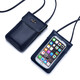 Hgirxv Touchscreen Real Leder Mobiltelefon Tasche Mini Damen Crossbody Tasche Neue transparente Top -Layer -Brustwarzen kleine Leder -Handy -Tasche Weiche Leder 3519 Wein Rot