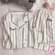 
S.SOFEA women's spring and autumn cute cartoon plaid cloud cotton pajamas home clothes set can be worn outside 826# pink plaid dog 170 M