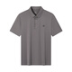Qipai mulberry silk short-sleeved POLO shirt men's summer business casual top medium gray L