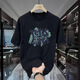 
GTYUWVG2025 Summer Casual Men's Short Sleeve T-Shirt Summer Half Sleeve Pure Cotton Trendy Brand Loose All-Match Top T V983 White XL