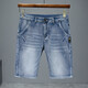 丨 Lilang 丨 [Le code de marque rompt le code pour ramasser la bonne affaire] 2025 Nouveau short de jean mince d'été pour cinq points en cinq points pantalon 671 bleu gris + 671 bleu clair 32 (2 pieds 5)