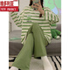 
Victoria's style pajamas for women in summer long-sleeved trousers loose suit summer new women's cute spring, autumn and winter suit 15567 women's # M [75-100Jin[Jin equals 0.5 kg]]
