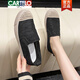 CARTELO Fisherman's Shoes Women's 2025 New Summer Breathable Mesh One-Pin Flat Sole Single Shoes Mom Old Beijing Cloth Shoes Spring and Summer 9901 Khaki 35