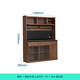 
Lin's home sideboard integrated with solid wood strips tea cabinet walnut color wine cabinet medieval style tea cabinet storage cabinet UM3T [Floor-standing high cabinet] sideboard 1.5*1.9m