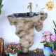 Yushixuan courtyard outdoor washbasin garden B&B washbasin courtyard terrace wall-mounted integrated washbasin outdoor imitation stone Yingshan washbasin + mop pool (with faucet)
