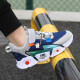 Kinderschuhe für Jungen- und Mädchenschuhe für Sommerfliege Strick atmungsaktives mittelgroße und große Kinder Jungen Running Schuhe Mode Sportschuhe für Deep Orchidee (Fly Strick Mesh) 3897 29 Innere Länge 18,5 cm