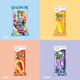 Yili yili Ice Factory Eis Eis Eis am Stiel Nostalgic Kaltes Getränk Pfirsich Ice Blueberry Ice Ice Ice Ice Cream mit Ananas 15 Stücke (1050 g)