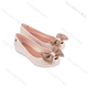 Melissa (Melissa) Stoffschuhe im Inneren gesetzten Fußfischmund Frauen -Single -Schuhe Eltern -Kind -Jelly -Duftstuhl 2024 25 klassische Doppelschicht Schmetterling - Beige 35.5 Standardgröße 35/36