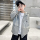 Balabala children's clothing boys summer sun protection jacket 2025 new medium and large children summer boys thin style breathable waterproof gray 170 cm