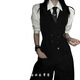 Xinguyao (Xinguyao) Anzug Weste Weste und Frauen neutraler Stil hübsches Senior British Waffenausschnitt Geschäft Schlanker Weste Anzug Casual Horse Clip Black Weste + weißes Hemd + schwarze Krawatte + schwarze Hosen l Vorschläge [105-125]
