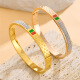 Jinyangyi K gold European and American gold bracelets without fading zircon diamond niche design simple bracelet bracelet 9928-Gold