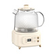 Westinghouse all-glass health pot home baby milk multi-function thermostatic pot office scented tea tea maker kettle X12 almond white 1.2L (standard + tea drain + stew pot)