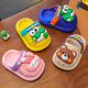 Croton Croton Summer 2025 Nouveau dessin animé garçon et fille Baby Hole Chaussures 1 à 6 ans 3 enfants Sandales Dinosaure jaune 18 -19