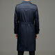 Lebinbo Men's Knee-Free Long Coat 2025 printemps Nouveau-vent moyen de vent et manteau d'automne confortable masculin cachant le bleu M / 170