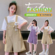G.Duckkids Kinderkleidung Mädchen Overall für Sommer 2025 Neue Kinderkleidung Mädchen lässige Sportarten Mode Kleidung Purpur 120 Empfohlen 110-120 cm 6-7 Jahre alt