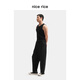 nice rice 25 summer new cotton blended texture radish wide-leg knitted sweatpants NHX12099 Coal Shihei (287G) M