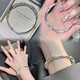 Hong'anze Lao Phoenix 999 Blossoms Silver Bracelet Women's Pure Silver Bracelet Solid Gift for Girlfriend 520 Valentine's Day Blossom Two Worlds Pendant 25g Lao Fengxiang Same Style