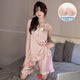 Hanrui Summer Pad Padis Pyjamas pour femmes pour femmes en dentelle mince vêtements JDX-9221 # [rose] 175 L