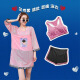 NJSKAKW Badeanzug weiblicher konservativer Student Fairy Fairy MM Slimming und Deckung ihres Bauches 2024 Neuer großer Heißfeder-Split-Drei-teiliger Set 6625-Black 4xl (150-165jin [Jin gleich 0,5 kg]))