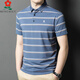Mengtejiao Herren Sommer Kurzärärmelte Mulberry Seiden-Revers-T-Shirt mit mittleren und älteren Geschäften Casual Top Polo Shirt A826-Green M 165 [Empfohlen 100-115jin [Jin entspricht 0,5 kg]]