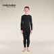 Icebreaker100% pure merino wool children's 200Oasis long-sleeved outdoor sports base layer ski functional underwear black-top (universal for boys and girls)-104501001 14