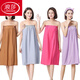 LangSha pajamas (LangSha) women's Bingbing Cold Beauty Salon Strap Breast Bath Skirt Sweat Steamed Suitable Yukata Sauna Bath Towel Wearing a Breast-wrapped Nightgown Sucking Towel Style-Red One Size Pull-Online Screw-