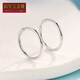 Centennial Baojinxiang platinum earrings for women PT950 platinum aperture earrings, simple and versatile, gift for girlfriend on Valentine's Day, round glossy earrings, weighing about 1.1-1.25 grams