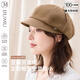 JIUMU (JIUMU) women's linen beret versatile hat women's summer women's painter hat octagonal hat newsboy hat girls beret hat