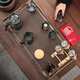 Zhengyang glass kungfu tea set high-end complete set split modern business tea table household tea tray boiling tea and boiling water 12-head cigarette Yaxin Wanchuan plate complete set Zhengming Hu Yuyun